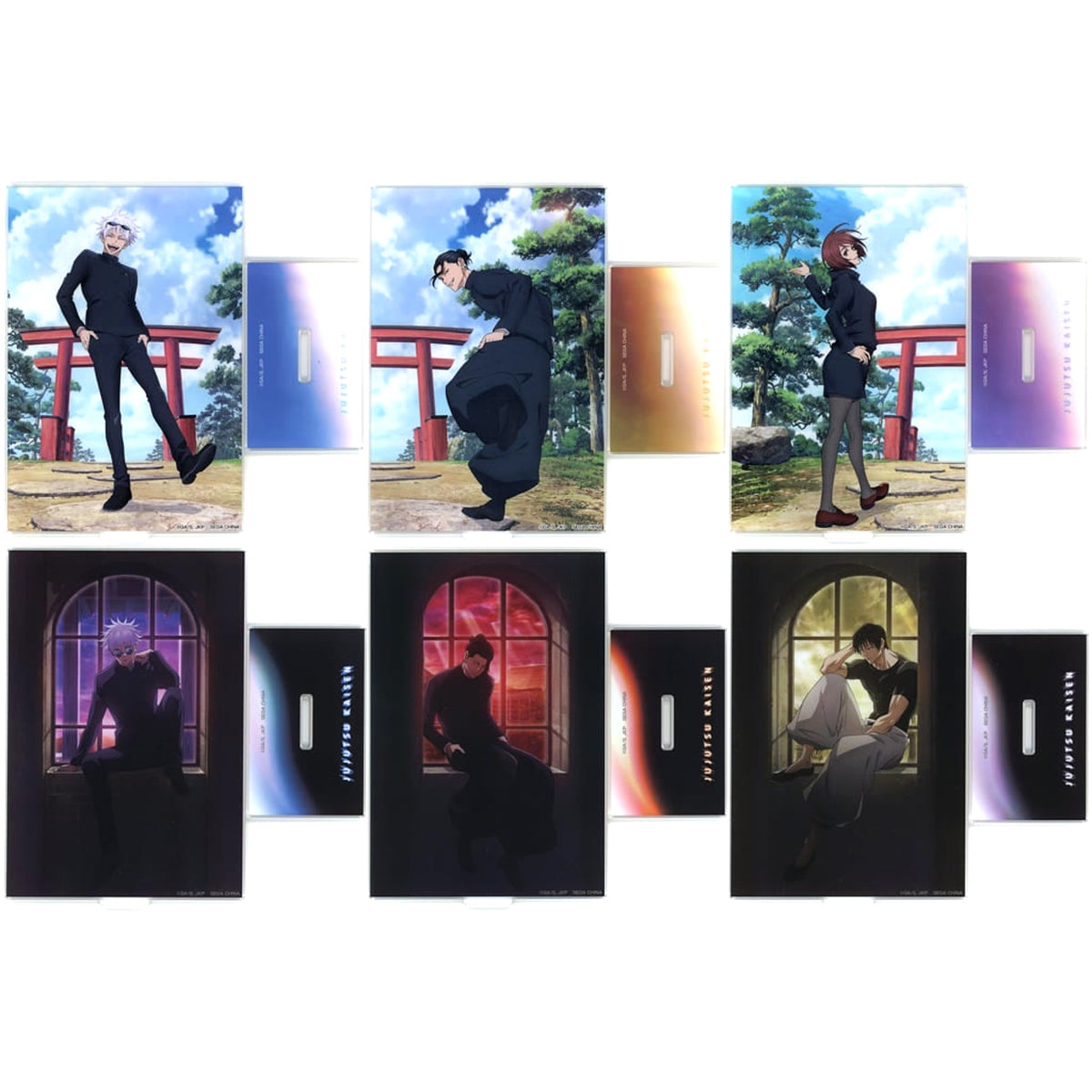 Jujutsu Kaisen Satoru Gojo & Others All 6 Types Set Sega Lucky Kuji Gunjo Rakujitsu Acrylic Stand Prize D [USED]