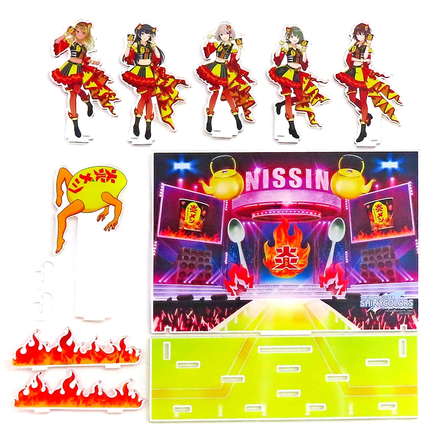 Group Nissin Homura Meshi x THE IDOLM@STER SHINY COLORS Collabo Ltd Diorama Acrylic Stand Campaign Winner Item [USED]
