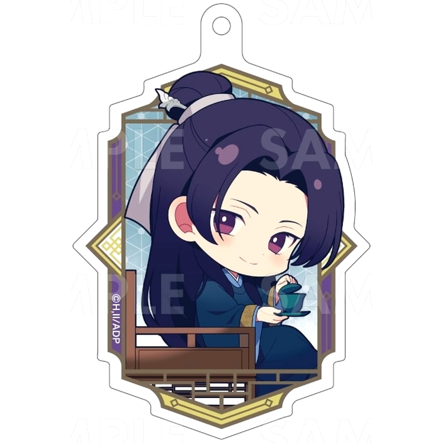 The Apothecary Diaries Jinshi Mini Character Sitting on Chair Trading Acrylic Charms Pop-Up Store in Yurakucho Marui Limited Charm [USED]