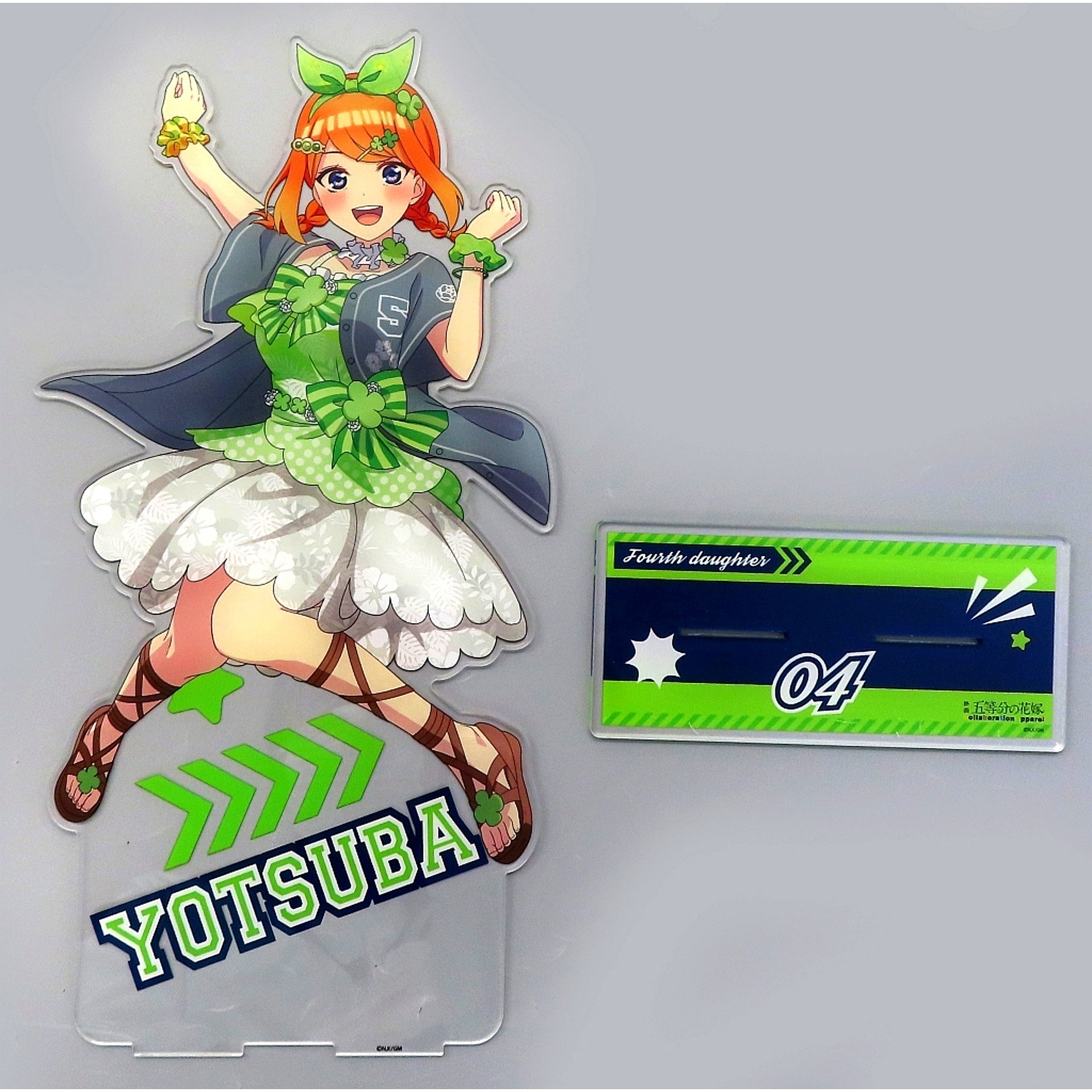Yotsuba Nakano The Quintessential Quintuplets Illustration B BIG Acrylic Stand x UNDERGROUNDCIRCUS Baseball Shirt Purchase Bonus [USED]