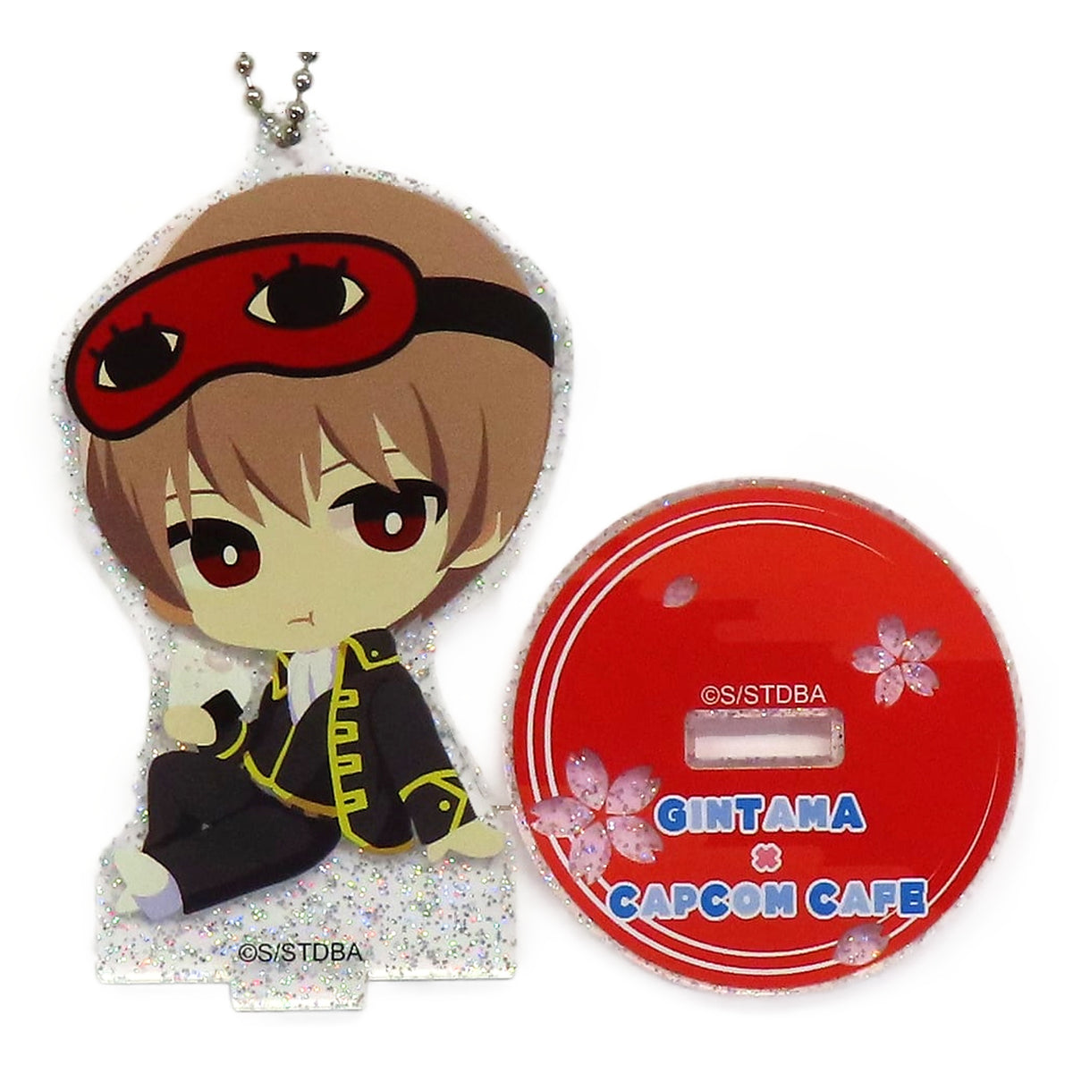 Sougo Okita Gintama Glitter Acrylic Stand Keychain Capcom Cafe Limited [USED]