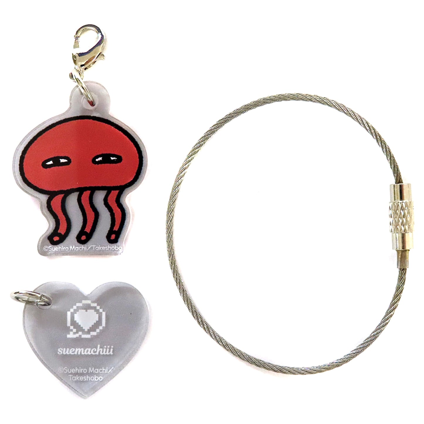 Fake Fact Lips Secret 1 Machi Suehiro Sensei Icon Heart Motif Acrylic Keychain Cafe And More Collaboration Cafe Honpo Blanc Limited Keychains [USED]