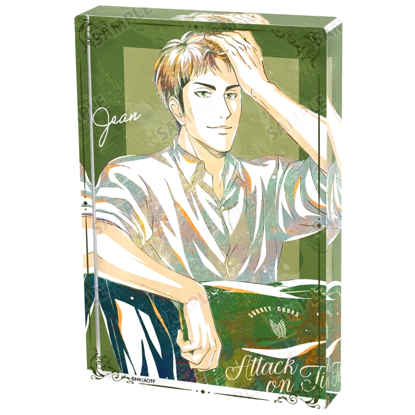Jean Kirstein Attack on Titan Drawn Illustration Relax Ver. Ani-Art Acrylic Block [USED]