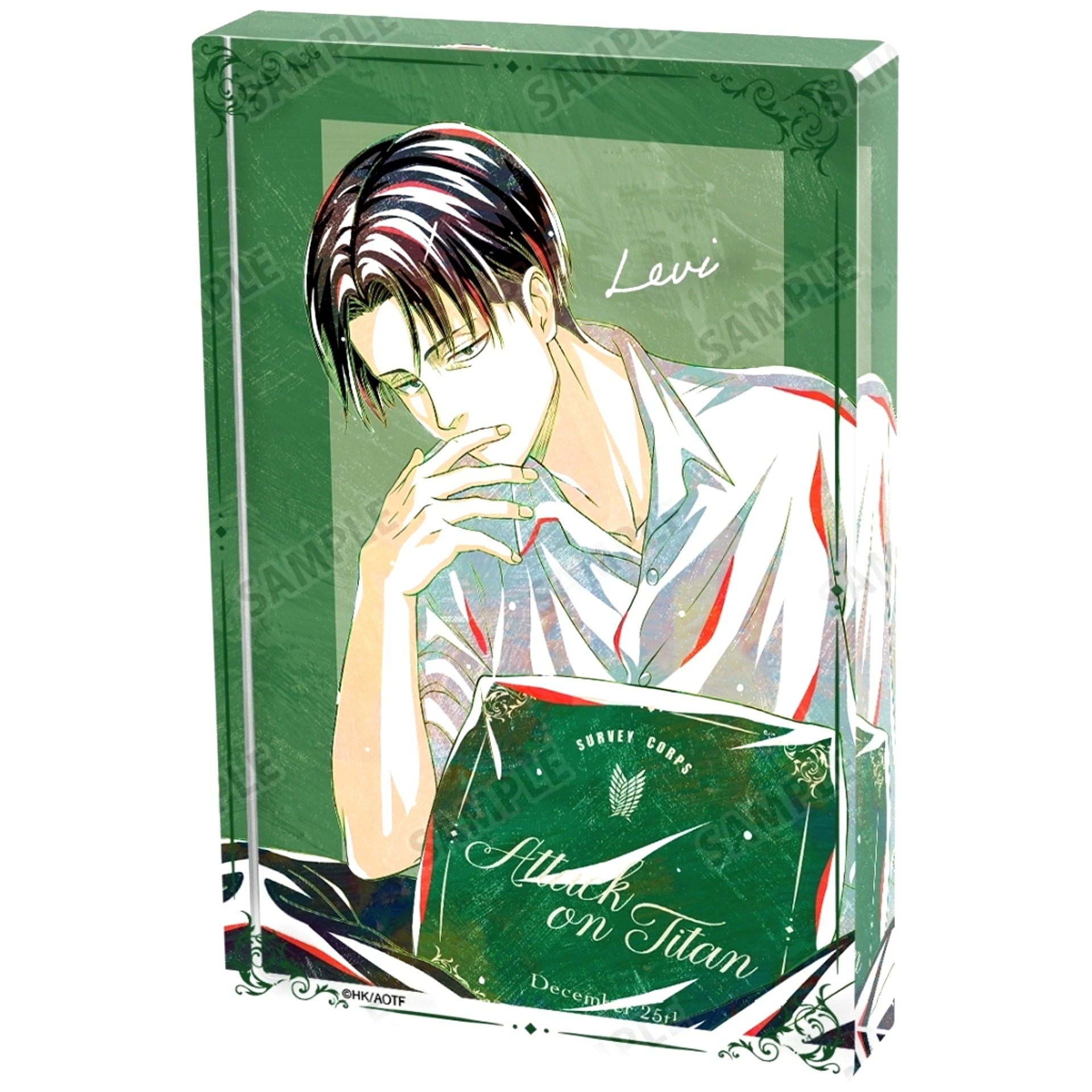 Levi Attack on Titan Drawn Illustration Relax Ver. Ani-Art Acrylic Block [USED]