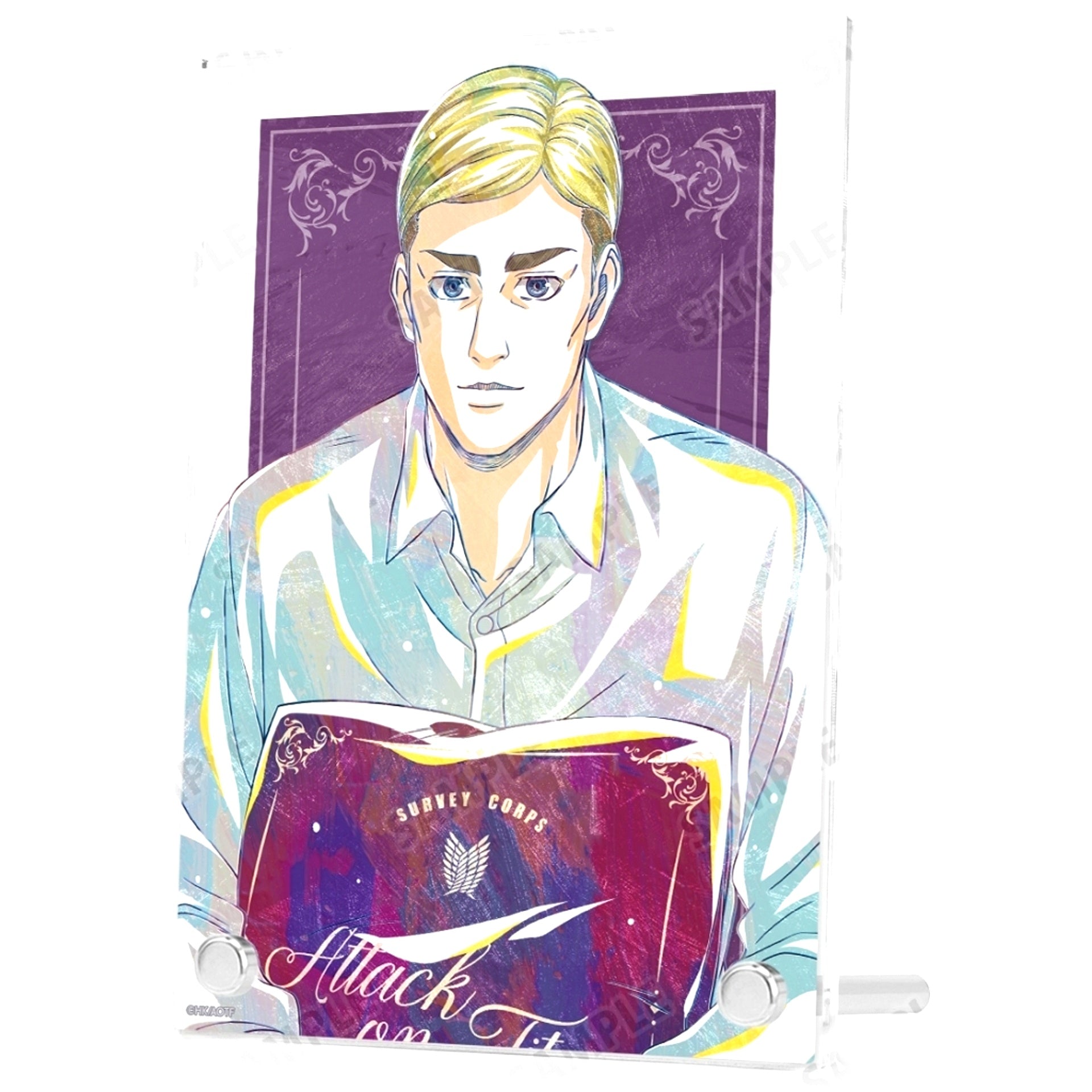 Erwin Smith Attack on Titan Drawn Illustration Relax Ver. Ani-Art Double Acrylic Panel [USED]