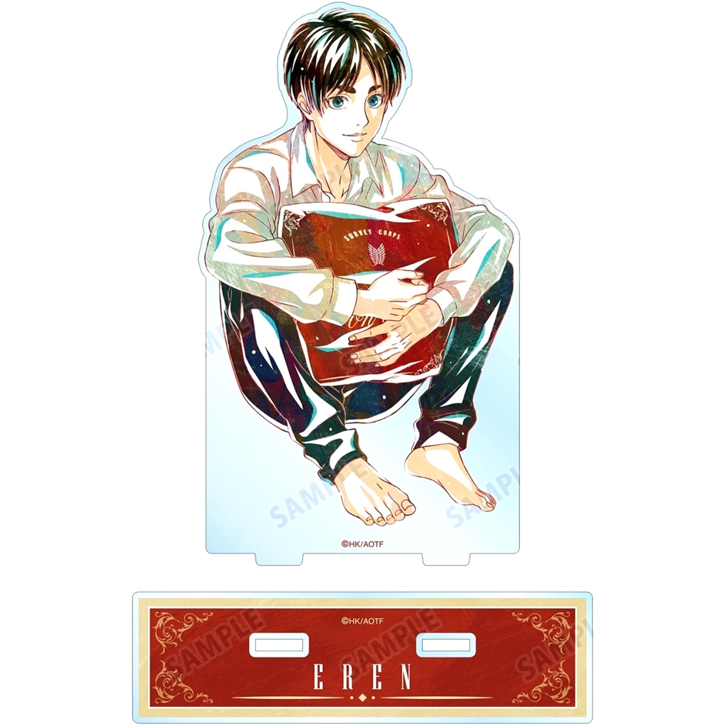 Eren Yeager Drawn Illustration Relax Ver. Ani-Art BIG Acrylic Stand Attack on Titan [USED]