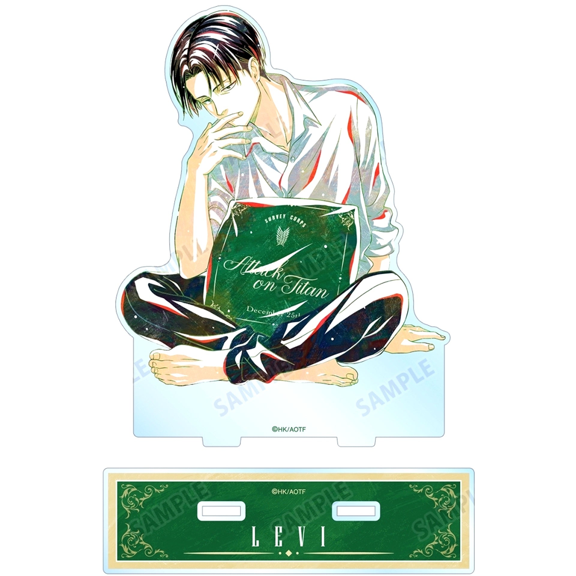 Levi Attack on Titan Drawn Illustration Relax Ver. Ani-Art BIG Acrylic Stand [USED]