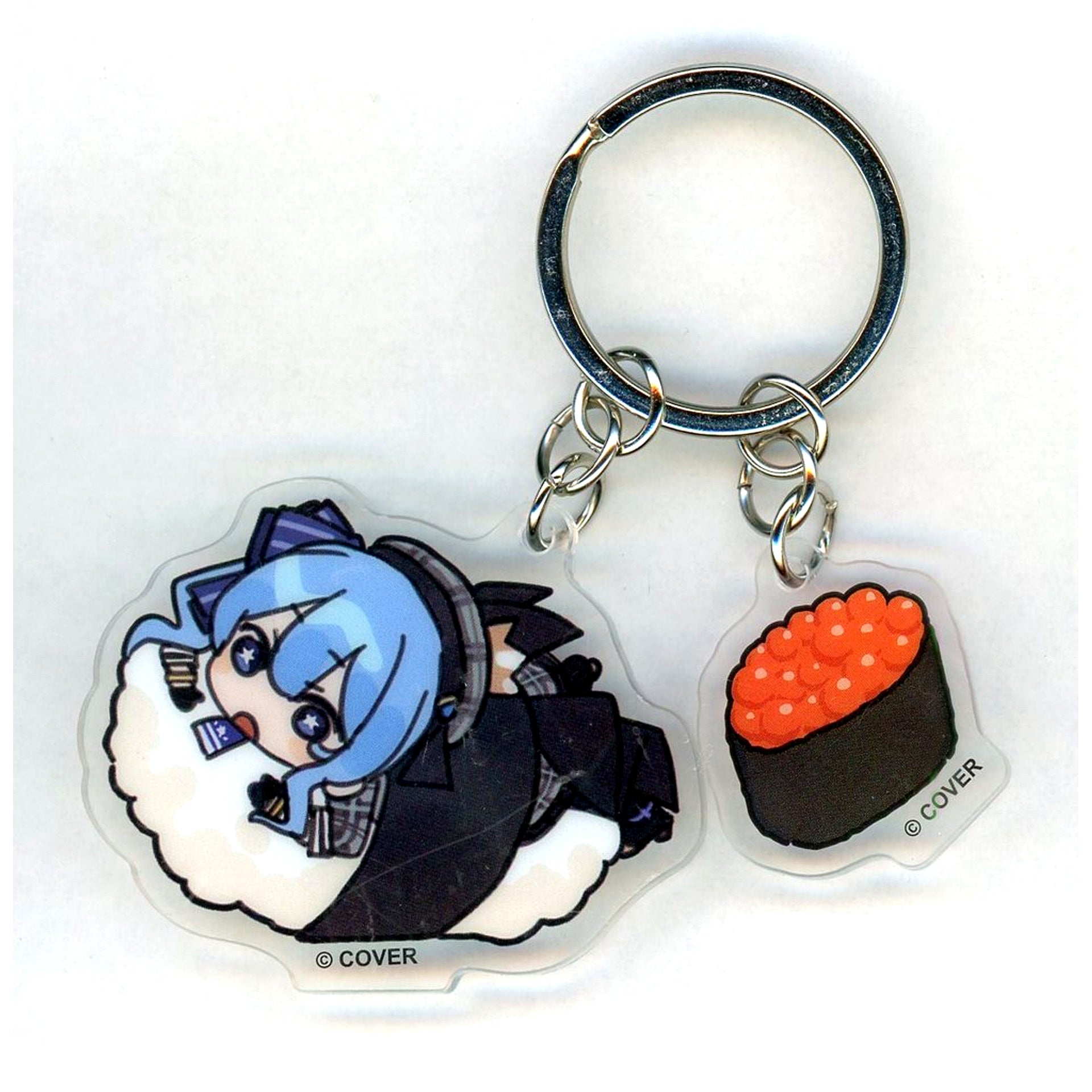 Hoshimachi Suisei Hololive Holo no Graffiti Holo Sushi Goods Series Acrylic Keychain [USED]