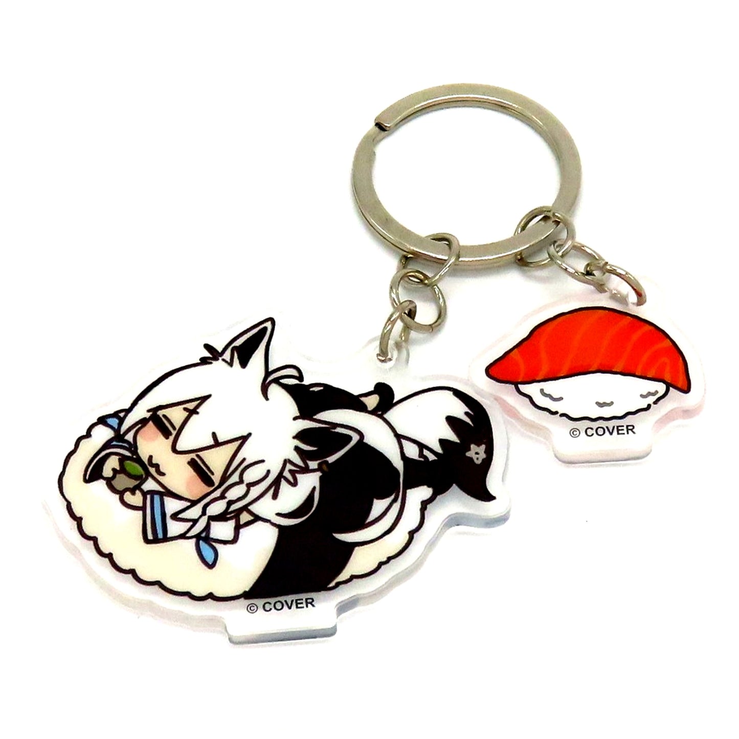 Shirakami Fubuki Hololive Holo no Graffiti Holo Sushi Series Acrylic Keychain [USED]
