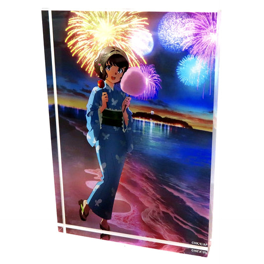 Tomoe Koga Special Visual Acrylic Block Rascal Does Not Dream of a School Memory Aobuta Exhibition [USED]