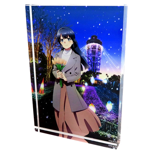 Shoko Makinohara Adult Ver. Special Visual Rascal Does Not Dream of a School Memory Aobuta Exhibition Acrylic Block [USED]