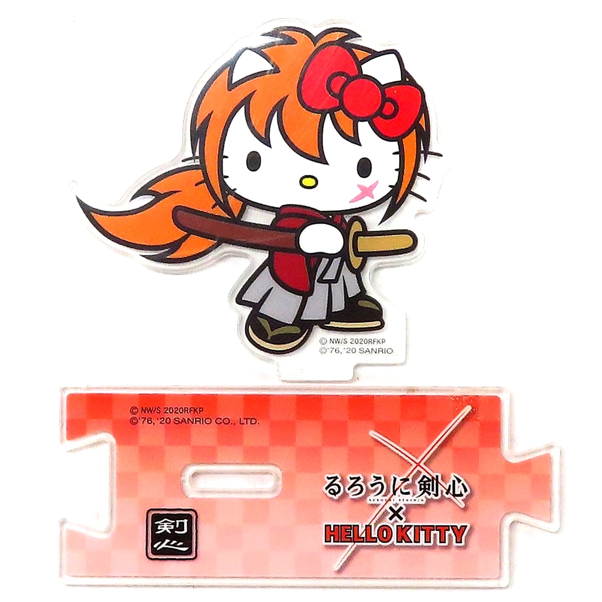 Kenshin Himura Sword Front Rurouni Kenshin x Hello Kitty Acrylic Stand [USED]