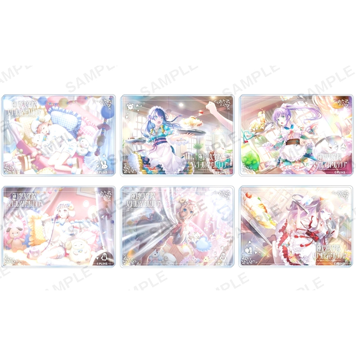 Set of 6 Love Live! Hasunosora Girls' High School Idol Club Trading Acrylic Item [USED]