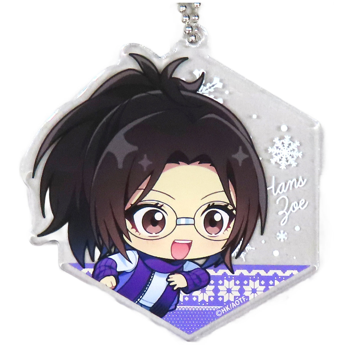 Attack on Titan Hange Zoe Marukuji Acrylic Keychain Chibi Chara Skate Ver. Moderate Luck 06 Keychains [USED]