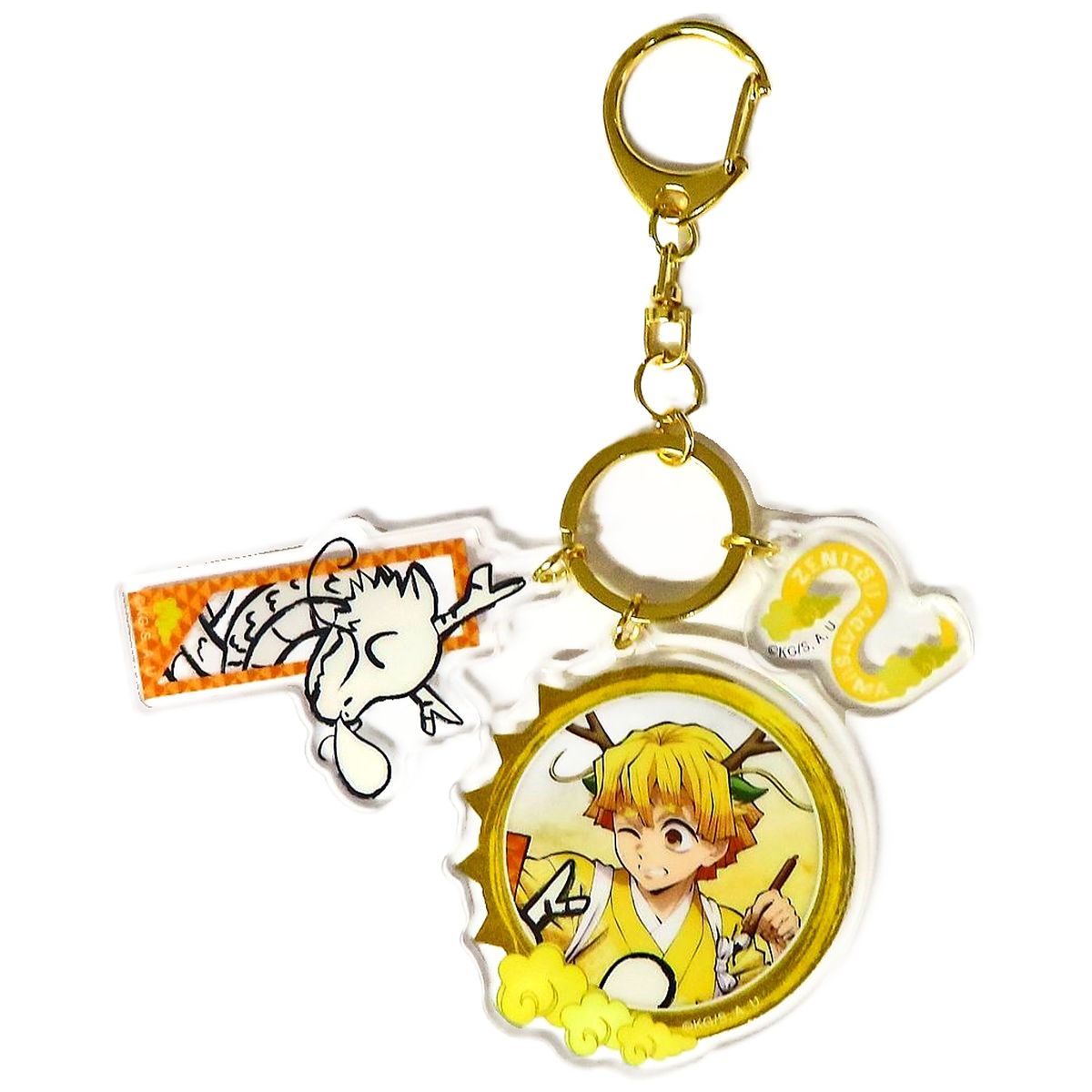 Zenitsu Agatsuma Demon Slayer: Kimetsu no Yaiba Year of The Dragon Random Combination Charm Demon Slayer Festival: Anime 5th Anniversary Festival Limited Charm [USED]