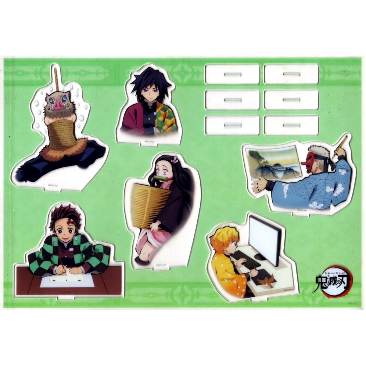 Tanjiro Kamado Demon Slayer Unwavering Resolve Arc Staff Memorial Book Cover Illustration Acrylic Stand Set Kimetsu Festival Anime 5th Anniversary [USED]