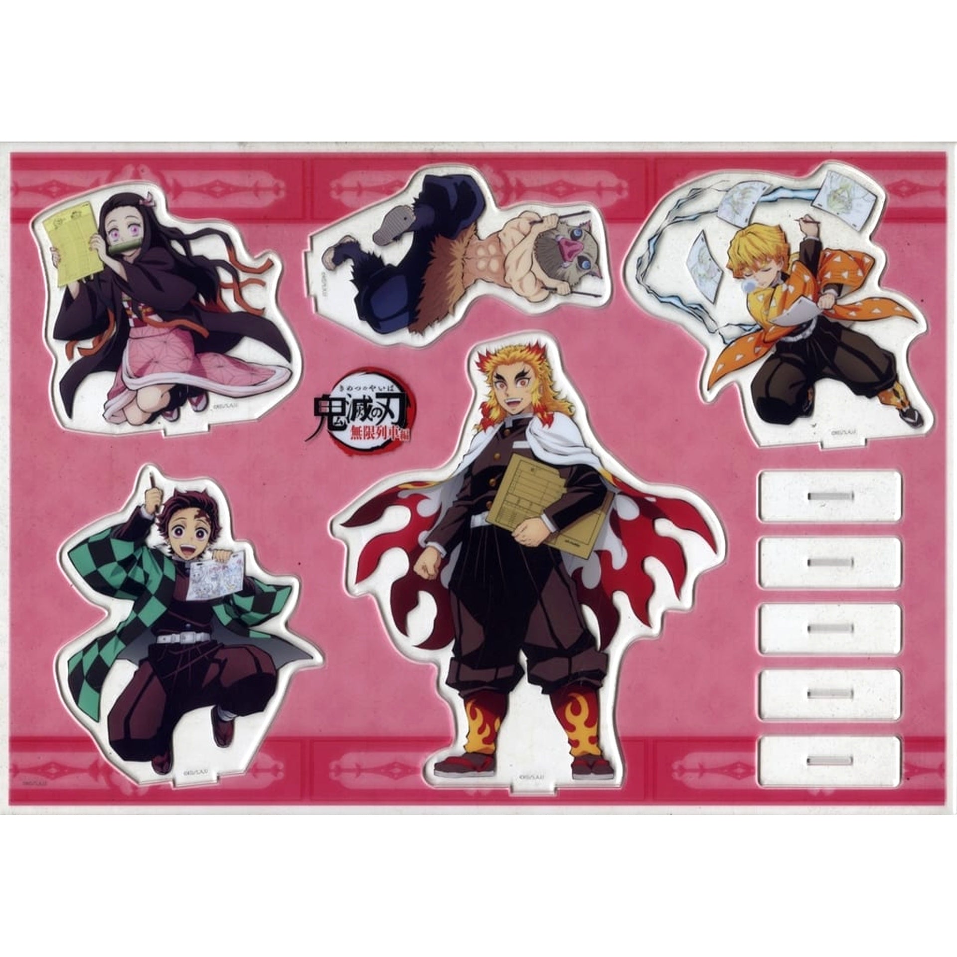 Demon Slayer: Kimetsu no Yaiba Mugen Train Commemorative Book Cover Illustration Acrylic Stand Set Kimetsu Festival Anime 5th Anniversary Commemoration Exclusive Acrylic Stands [USED]
