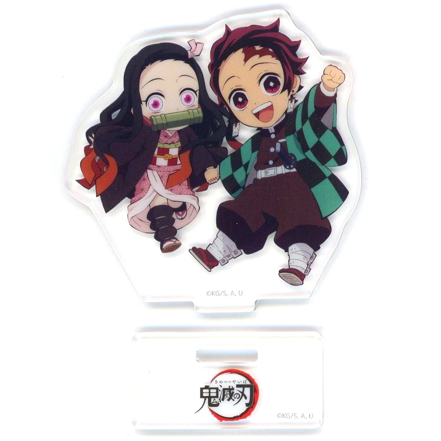 Tanjiro Kamado & Nezuko Kamado Demon Slayer: Kimetsu no Yaiba Kimetsu Festival 5th Anniversary Acrylic Stand Mini Chara Cover Illustration [USED]