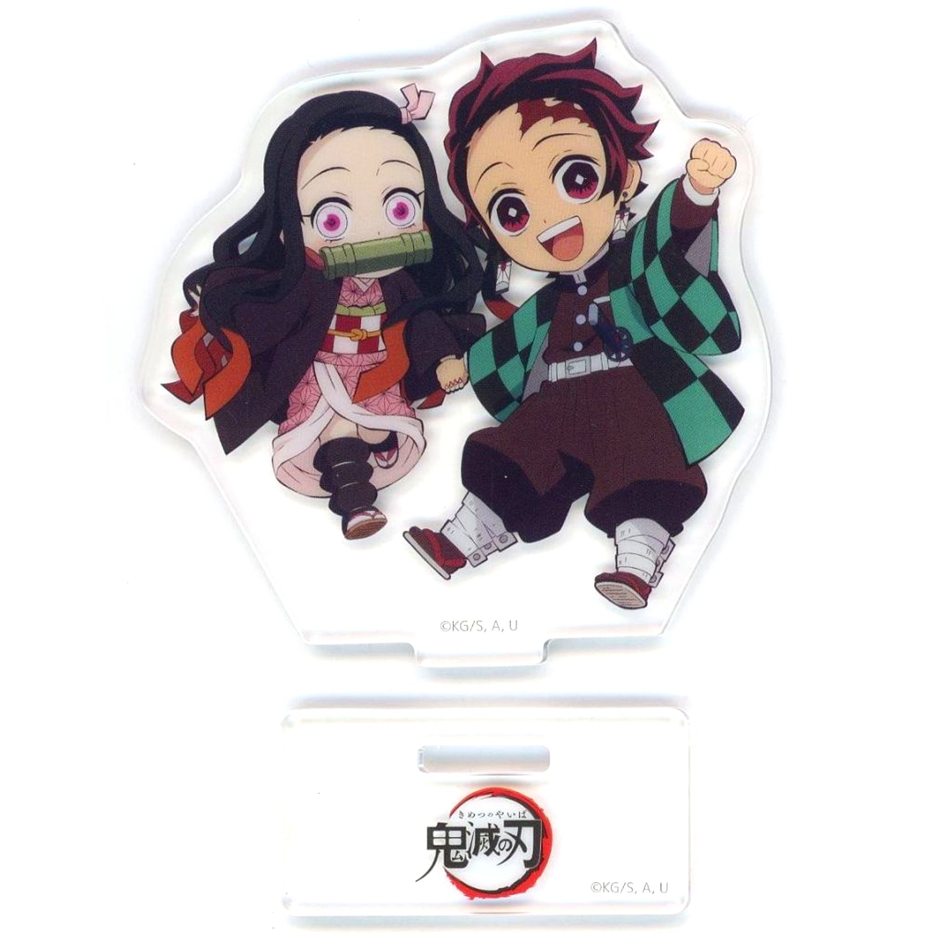 Tanjiro Kamado & Nezuko Kamado Demon Slayer: Kimetsu no Yaiba Kimetsu Festival 5th Anniversary Acrylic Stand Mini Chara Cover Illustration [USED]
