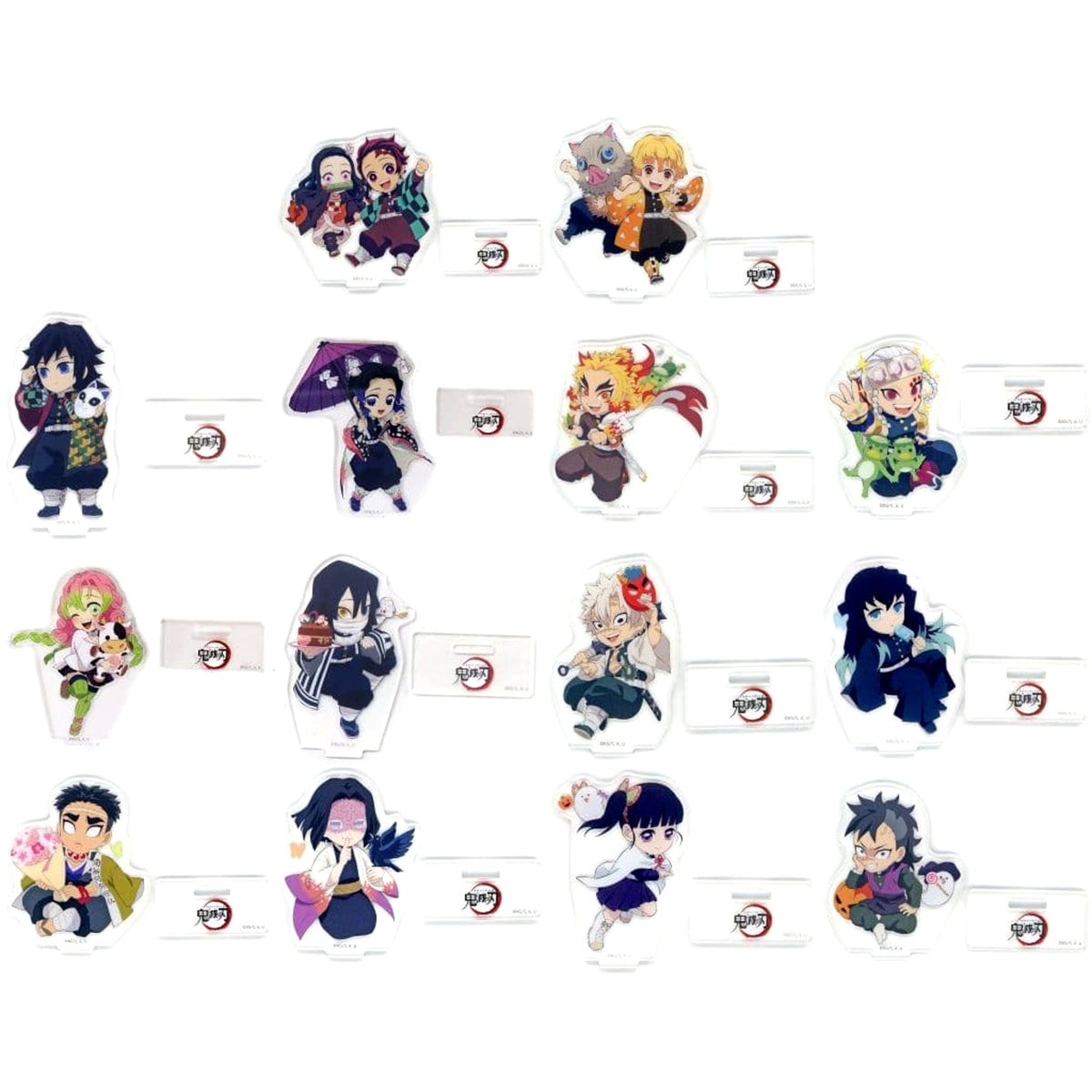 Demon Slayer: Kimetsu no Yaiba Tanjiro Kamado & Others All 14 Types Set Mini Chara Collection Cover Illustration Random Acrylic Stand Kimetsu Festival Anime 5th Anniversary Commemoration Exclusive Acrylic Stands [USED]
