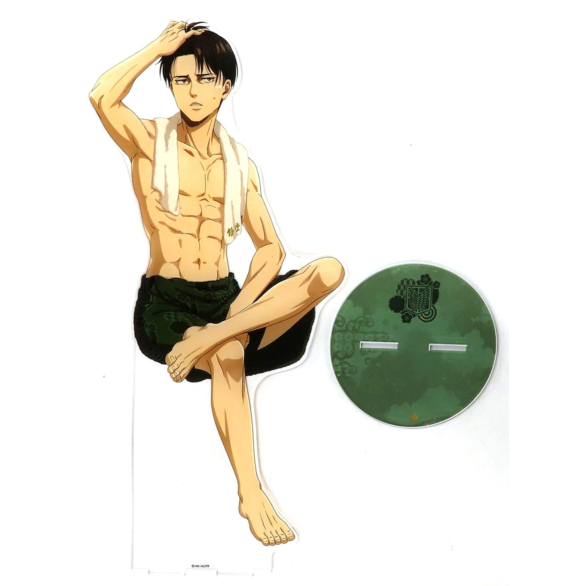 Levi Ackerman Attack on Titan Sauna BIG Acrylic Stand Gokurakuyu RAKU SPA [USED]