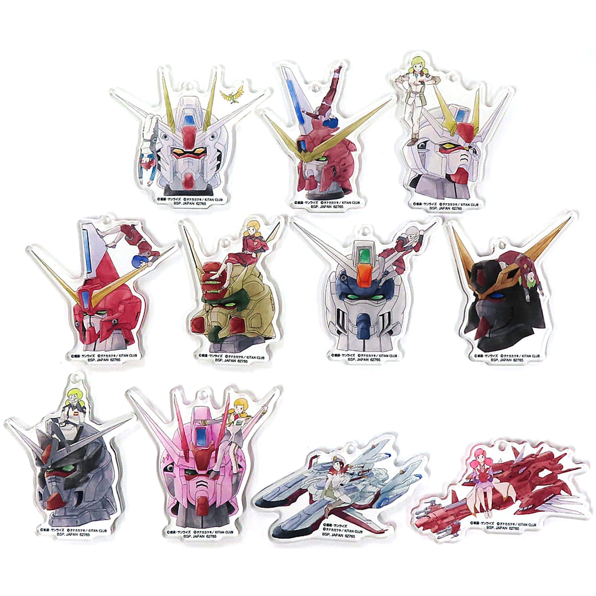 Mobile Suit Gundam SEED X Cup no Fuchiko Freedom Gundam & Others All 11 Types Set Ichiban Kuji Acrylic Charms Prize H [USED]