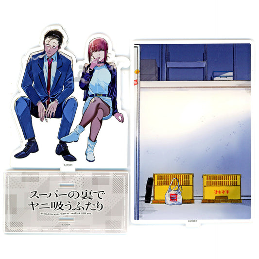 Sasaki & Tayama Acrylic Diorama Stand Behind the Supermarket Smoking With You Pop Up Shop in Princess Cafe [USED]