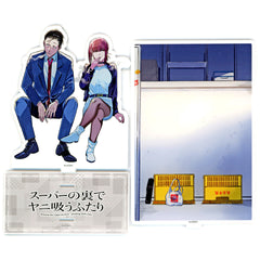 Sasaki & Tayama Acrylic Diorama Stand Behind the Supermarket Smoking With You Pop Up Shop in Princess Cafe [USED]