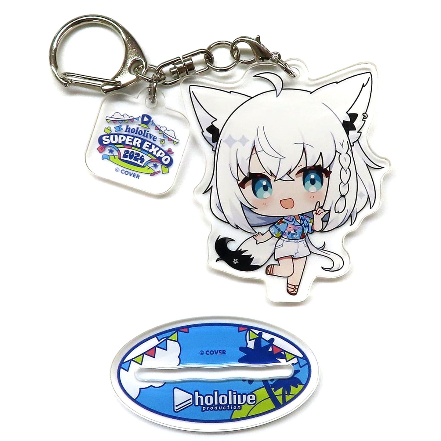 Shirakami Fubuki hololive Mini Character Acrylic Stand Keychain hololive SUPER EXPO 2024 [USED]