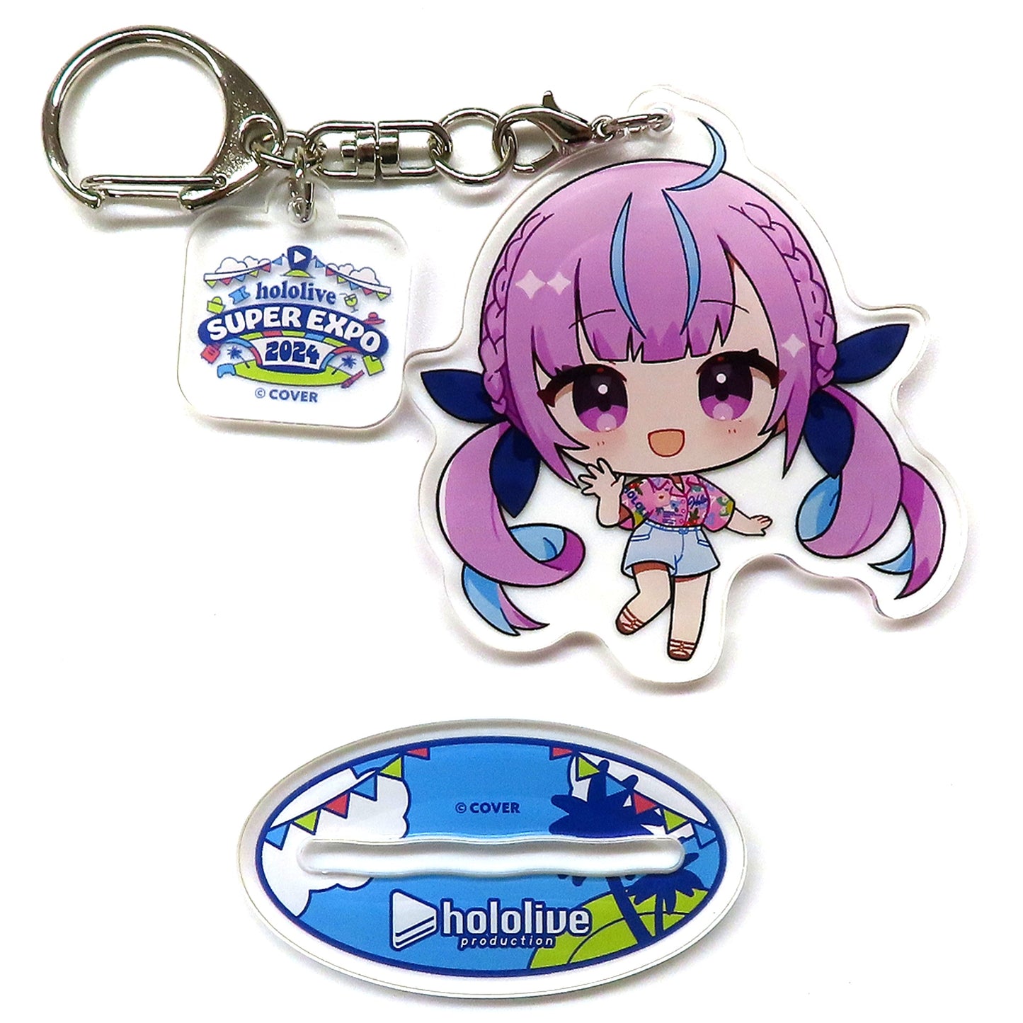 Minato Aqua Mini Character Acrylic Stand Keychain VTuber Hololive SUPER EXPO 2024 [USED]