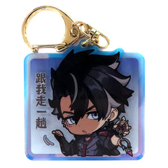 Genshin Wriothesley Court of Fontaine Chibi Stamp Series Acrylic Strap Acrylic Item [USED]