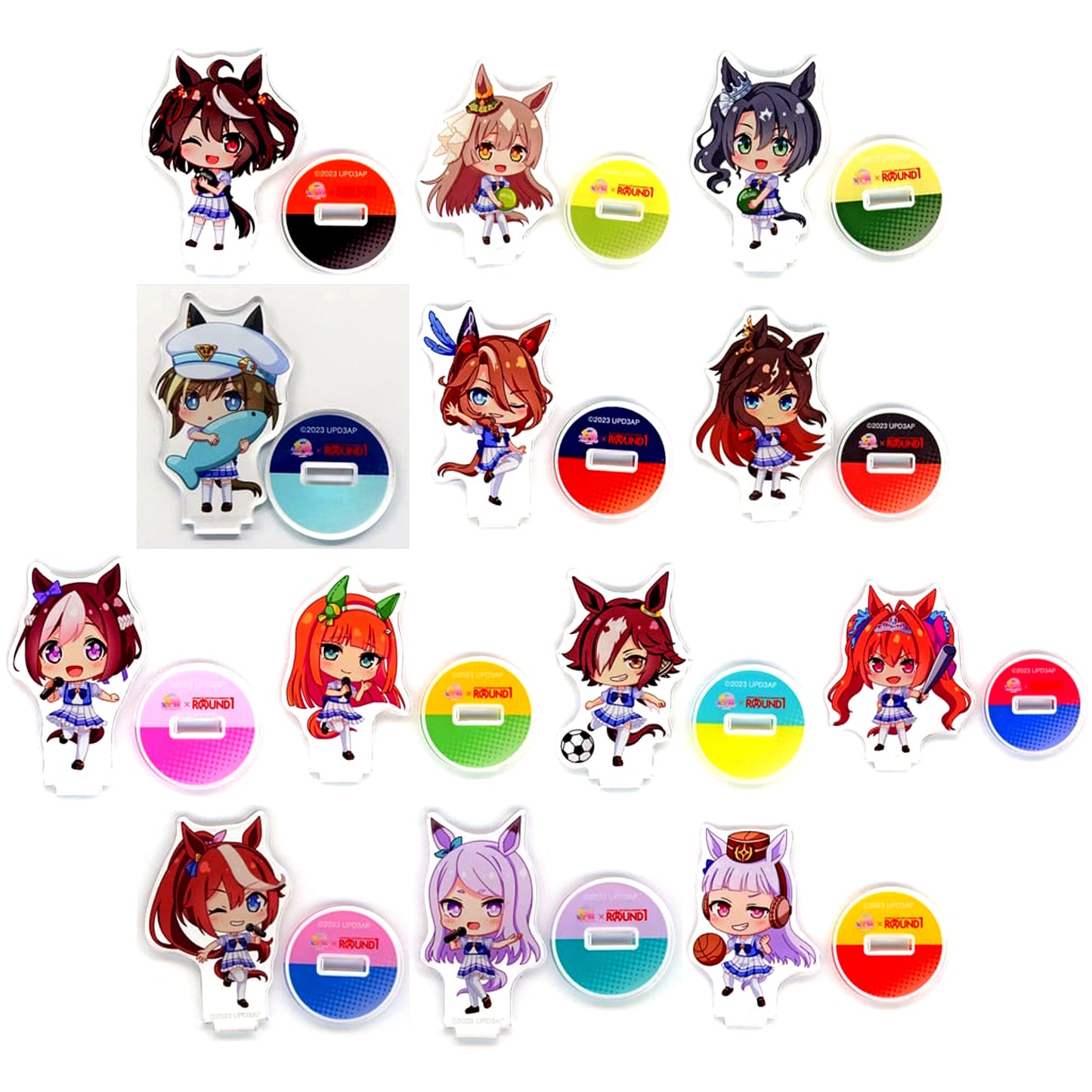 Uma Musume: Pretty Derby Season 3 x ROUND1 Chibi Trading Acrylic Stand Set of 13 [USED]