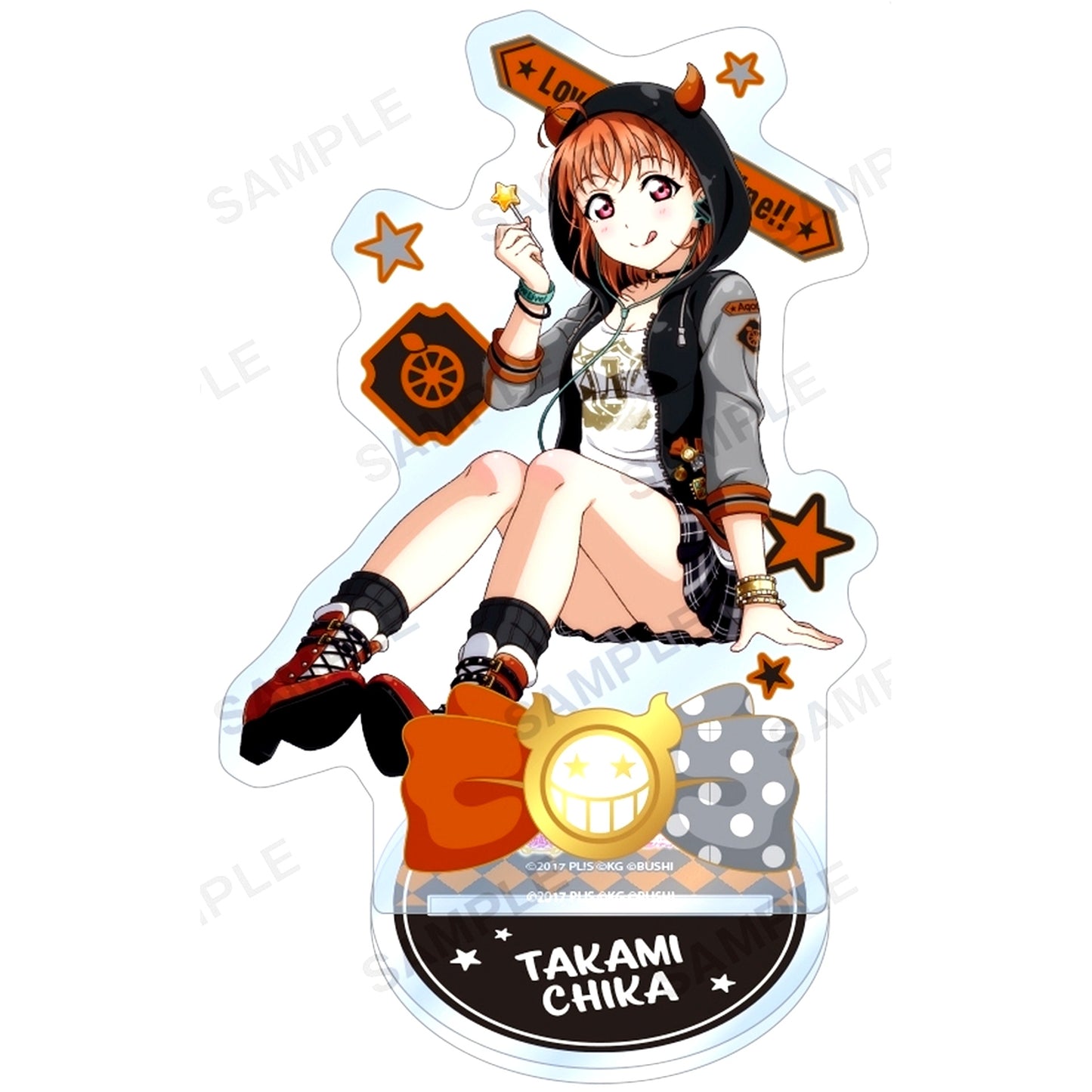 Chika Takami Acrylic Stand Aqours Punk Rock Ver. Love Live! School Idol Festival [USED]