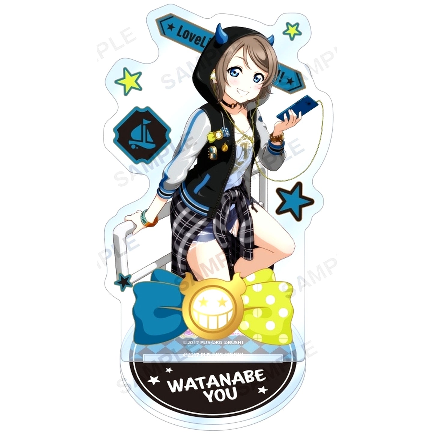 You Watanabe Aqours Punk Rock Ver. Acrylic Stand Love Live! School Idol Festival [USED]