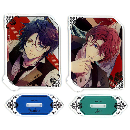 Yashiro & Yori Single Item Set of 2 RiRi Illustration Acrylic Stands Switch Game Uta no Uchronia ebtenDX Pack Bundle Bonus [USED]