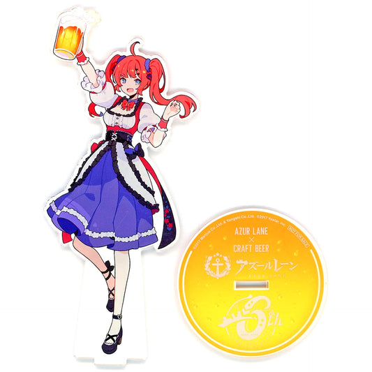 San Diego Acrylic Stand Bonus for Azur Lane x 6 Kinds of Beer DD4D [USED]