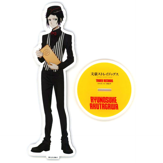 Ryunosuke Akutagawa BIG Acrylic Stand Bungo Stray Dogs x TOWER RECORDS CAFE [USED]