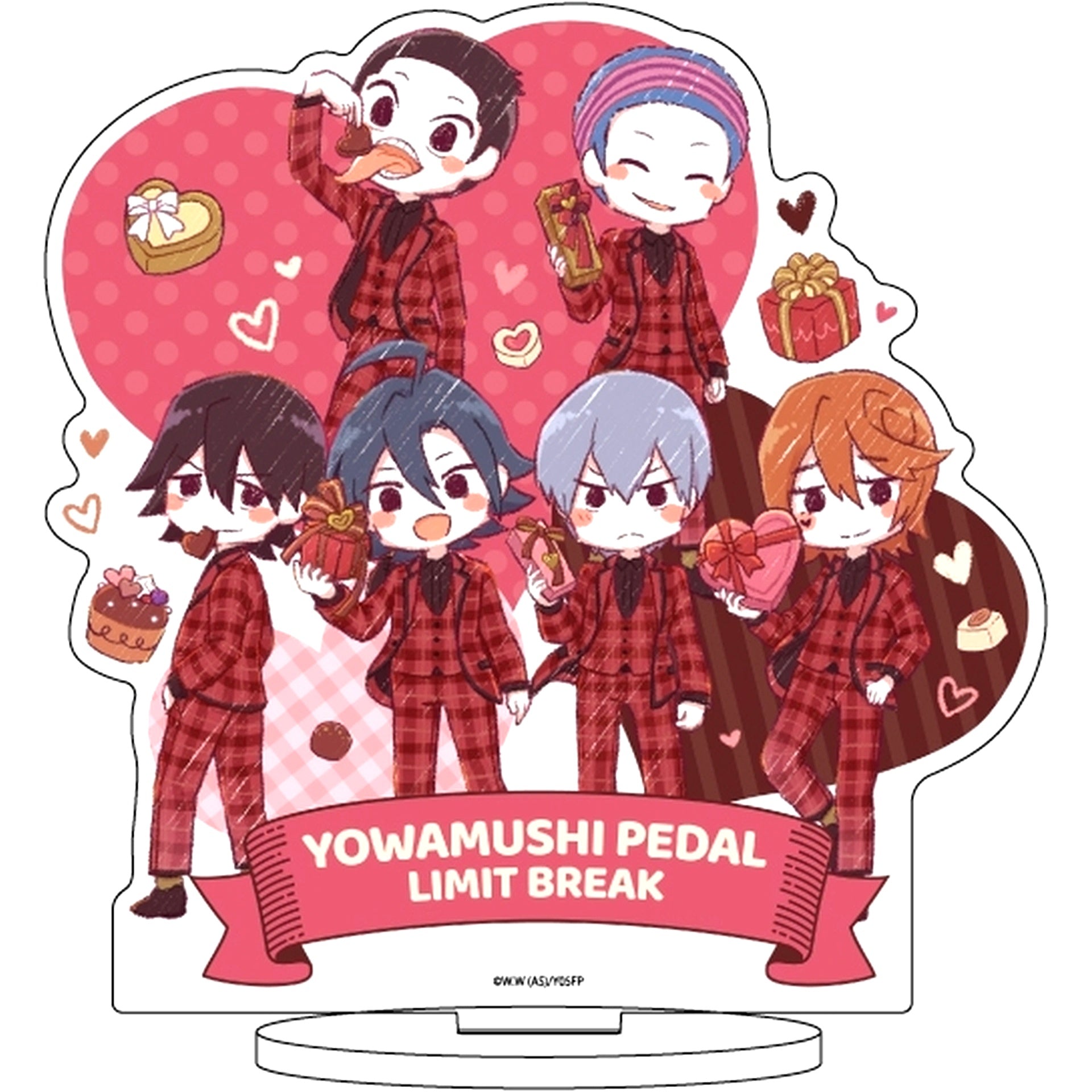 42. Group Design B Valentine Ver. GraffArt Illustration Acrylic Stand Yowamushi Pedal LIMIT BREAK [USED]
