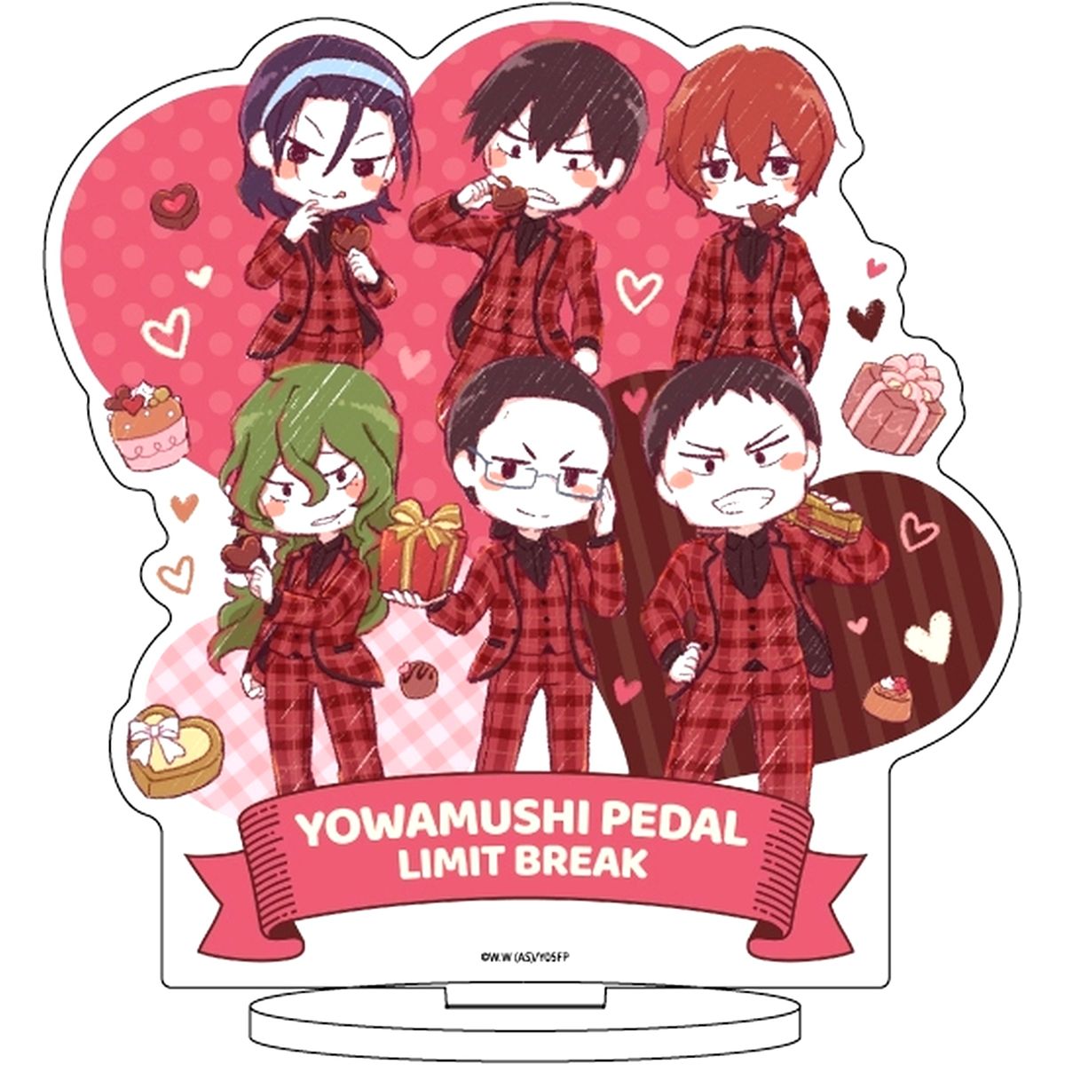 Group Design C Valentine Ver. Graph Art Illustration Acrylic Stand 43 Yowamushi Pedal: Limit Break [USED]