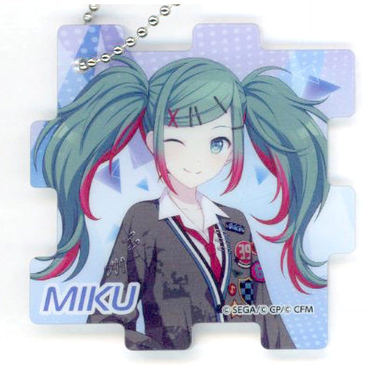 Hatsune Miku: Colorful Stage! Hatsune Miku Classroom SEKAI Acrylic Puzzle Keychain Brand New World Leo/need LAWSON Limited Keychains [USED]