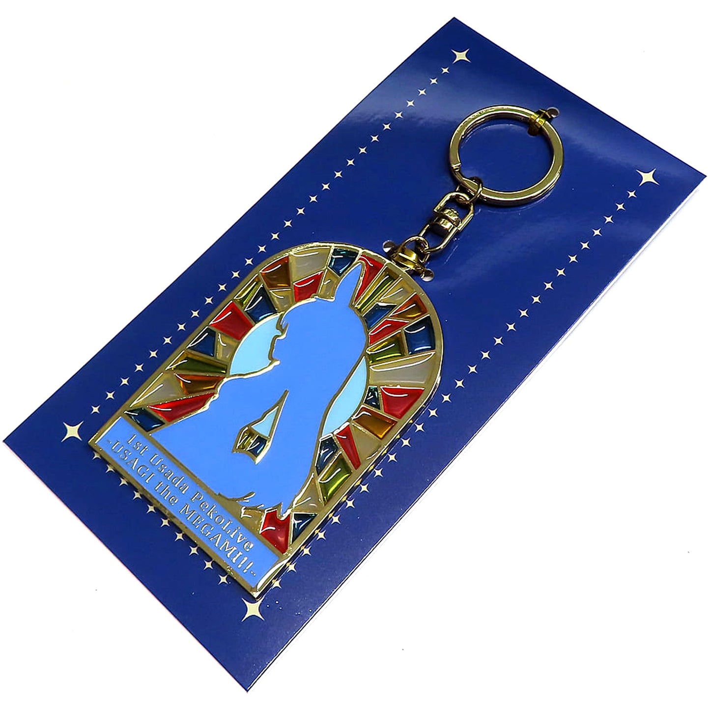 hololive Usada Pekora Stained Glass Style Keychain 1st Usada Pekora Live Usagi the MEGAMI!! [USED]