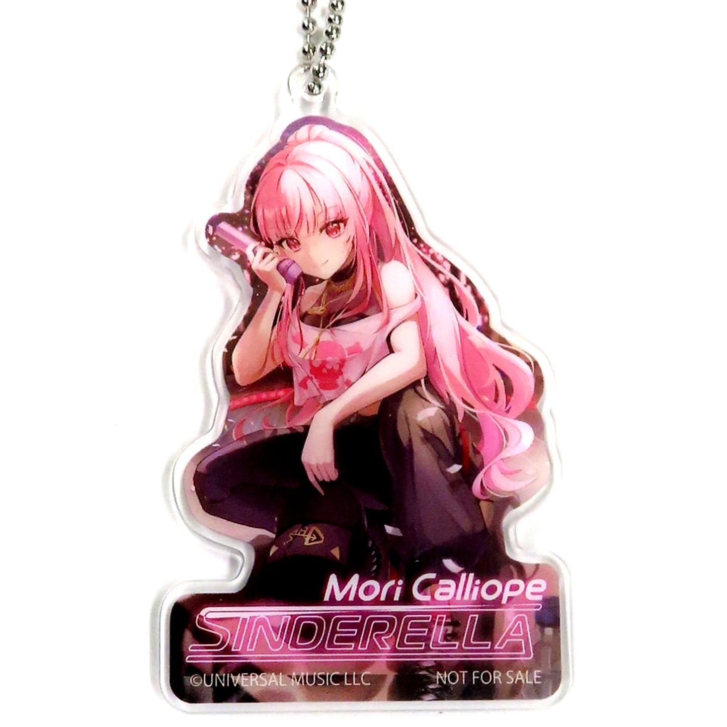 Mori Calliope Acrylic Keychain CD Virtual YouTuber hololive Mori Calliope SINDERELLA UNIVERSAL MUSIC STORE 2 Versions Set Purchase Bonus [USED]