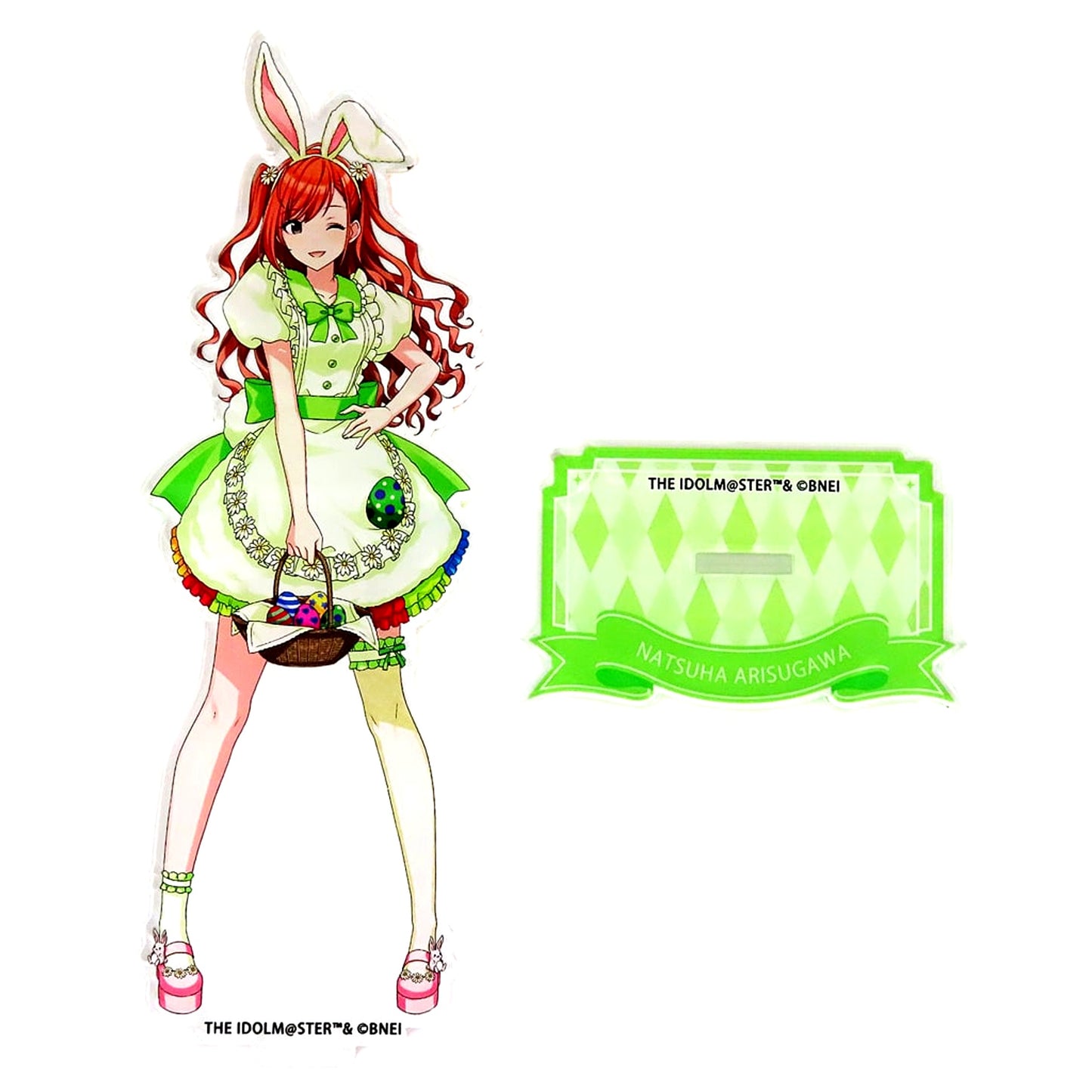 Natsuha Arisugawa THE IDOLM@STER SHINY COLORS Acrylic Stand Full Body SMILE BASE CAFE 2nd Spring Rabbit Party [USED]