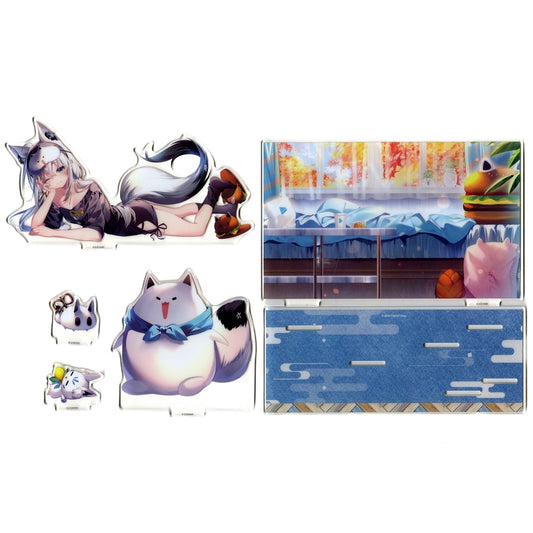 VTuber Hololive Shirakami Fubuki Just Chilling with Everyone Acrylic Diorama Stand Birthday Anniversary 2023 Acrylic Stands [USED]