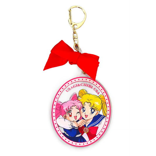 Usagi Tsukino Chibiusa Sailor Moon Store Original Usagi & Chibiusa Birthday 2021 Keychain with Ribbon Sailor Moon Store Limited [USED]