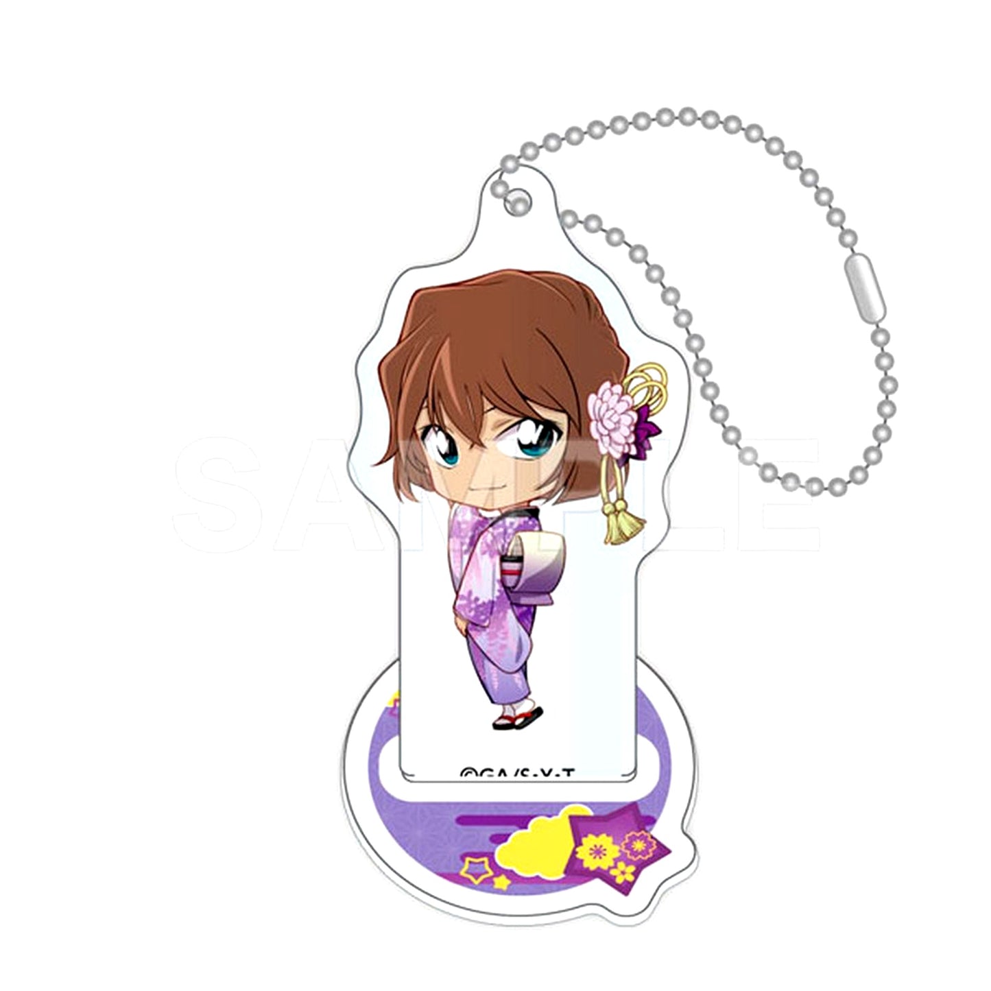 Ai Haibara Detective Conan The Million-dollar Pentagram Trading Acrylic Stand Keychain Kimono Release Commemoration Fair in Hands [USED]