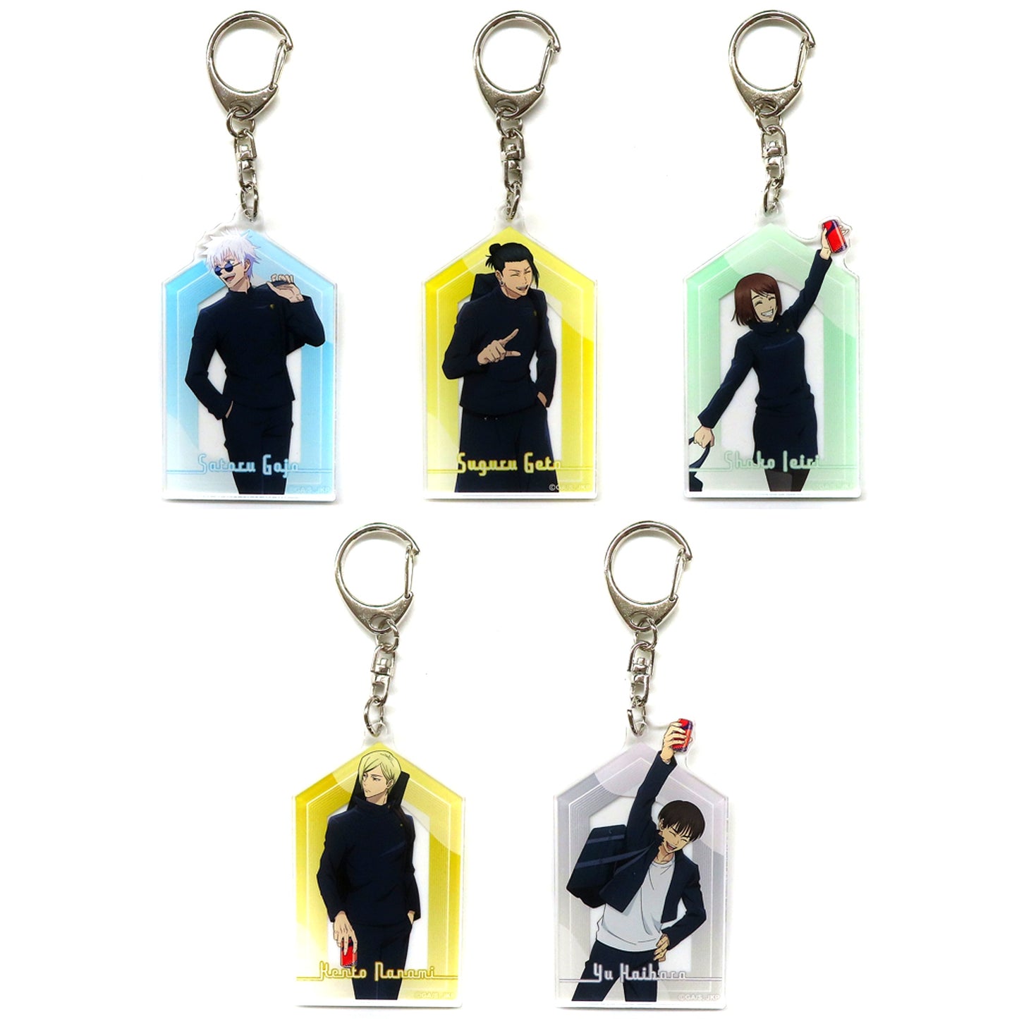 Set of 5 Jujutsu Kaisen Hidden Inventory Drawn Trading Acrylic Keychain AJ2024 AnimeJapan 2024 [USED]