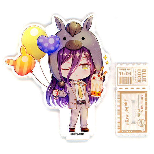 Jyubei Aryu Puchi Choco Acrylic Stand Amusement Park Blue Lock [USED]