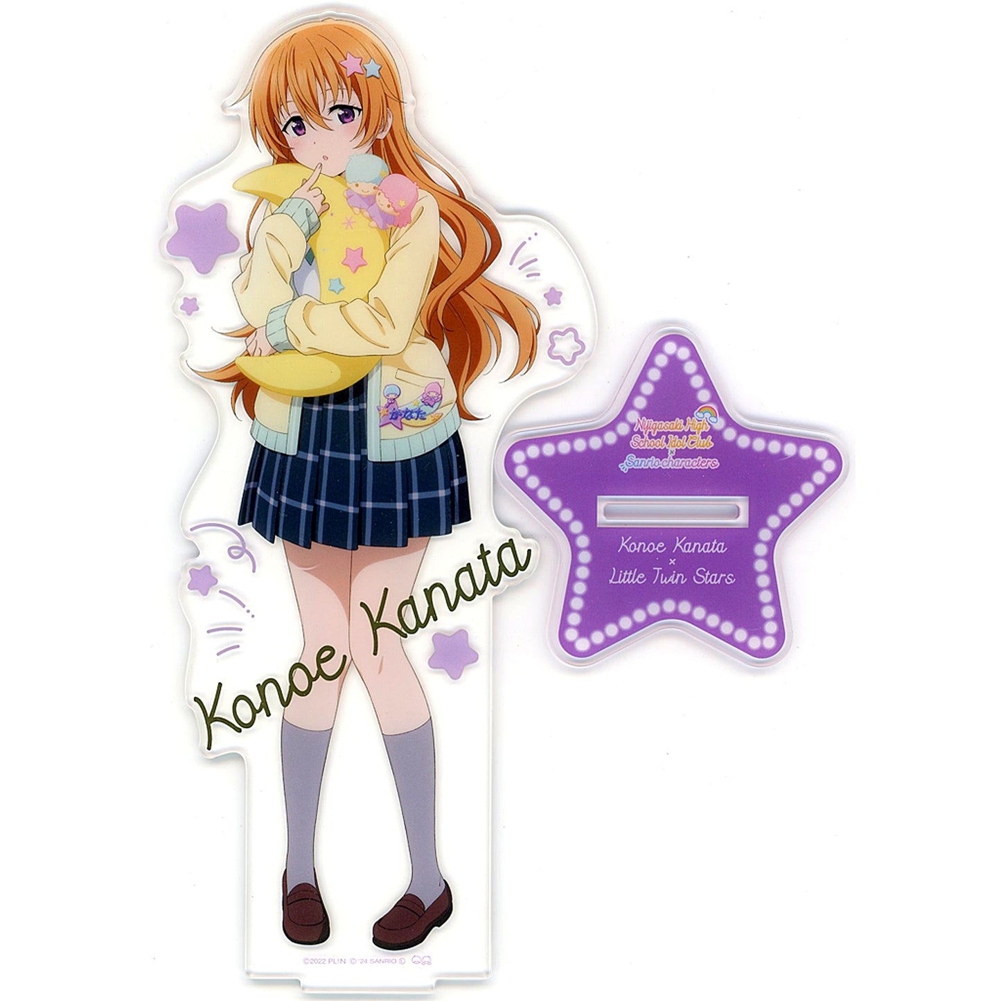 Kanata Konoe x Little Twin Stars Love Live! Nijigasaki High School Idol Club Foil Stamped BIG Acrylic Figure Sanrio Characters [USED]