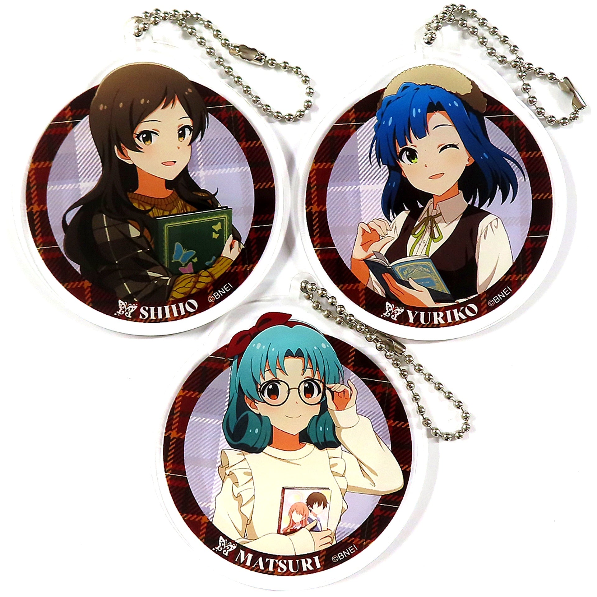 Set of 3 Shiho Kitazawa & Yuriko Nanao & Matsuri Tokugawa The Idolmaster Million Live! Acrylic Keychain Bookstore Collab Campaign [USED]